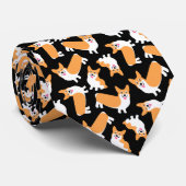 Pembroke Welsh Corgis Niedliches Muster, benutzerd Krawatte (Gerollt)