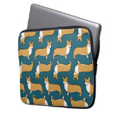 Pembroke Welsh Corgis Pattern Laptopschutzhülle (Vorderseite Links)