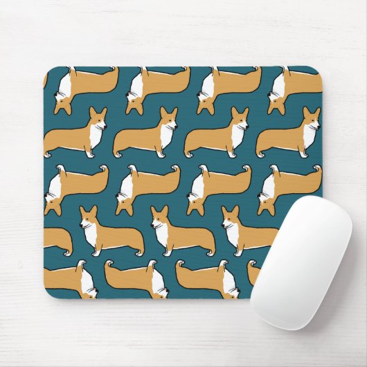 Pembroke Welsh Corgis Pattern Mousepad (Mit Mouse)