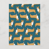 Pembroke Welsh Corgis Pattern Postkarte (Vorderseite)