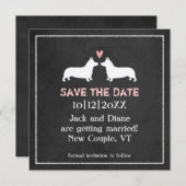 Pembroke Welsh Corgis Wedding Save the Date (Vorne/Hinten)