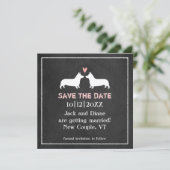 Pembroke Welsh Corgis Wedding Save the Date (Stehend Vorderseite)
