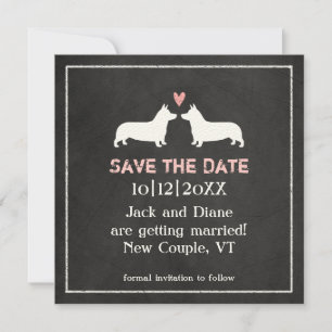 Pembroke Welsh Corgis Wedding Save the Date