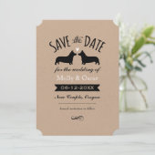 Pembroke Welsh Corgis Wedding Save the Date (Stehend Vorderseite)