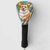 Pembroke Welsh Terrier Golf Headcover (Vorderseite)