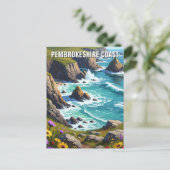 Pembrokeshire Coast National Park Wales Postkarte (Stehend Vorderseite)
