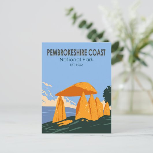 Pembrokeshire Coast Nationalpark Pentolino Postkarte (Stehend Vorderseite)