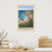 Pembrokeshire Coast Path National Trail Modern Poster (Küche)