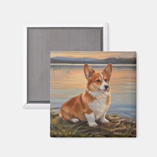 Pembrook Welsh Corgi Magnet (Vorderseite/Rückseite)