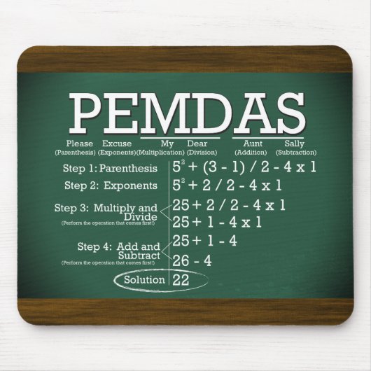 PEMDAS Mousepad (Vorne)