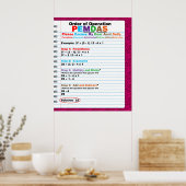 PEMDAS-Operationspaket Poster (Küche)