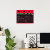 PEMDAS-Operationsreihenfolge Math Poster (Heimbüro)