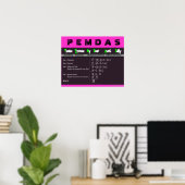 PEMDAS-Operationsreihenfolge Math Poster (Heimbüro)