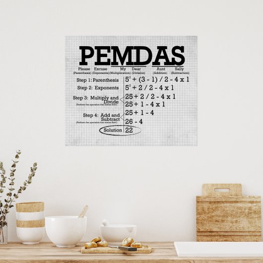 PEMDAS Poster *AKTUALISIERT* (Küche)