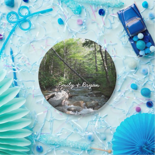 Pemigewasset River Bridge in New Hampshire Pappteller (Party)