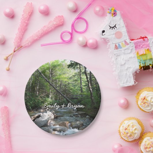 Pemigewasset River Bridge in New Hampshire Pappteller (Party)