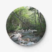 Pemigewasset River Bridge in New Hampshire Pappteller (Vorderseite)