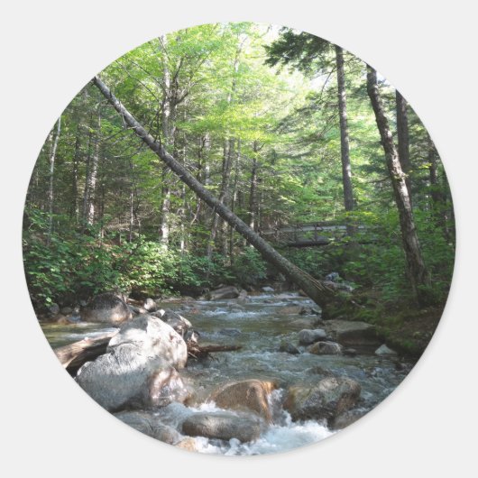 Pemigewasset River Bridge in New Hampshire Runder Aufkleber (Vorderseite)
