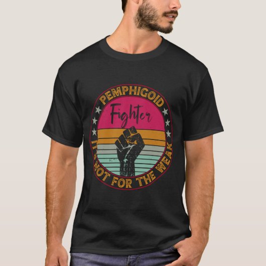 Pemphigoid Awareness Retro Kämpfer Krieger T-Shirt (Vorderseite)