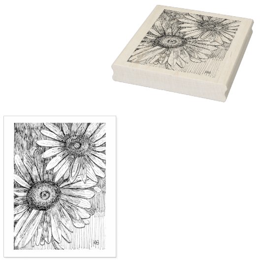 Pen and Ink Daisies Gummistempel (Stempel)