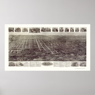 Pen Argyl, PA Panoramic Map - 1916 Poster