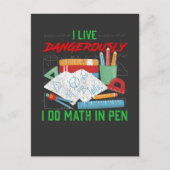 Pen-Berechnung Mathematik Lehrer Student Nerd Spaß Postkarte (Vorderseite)
