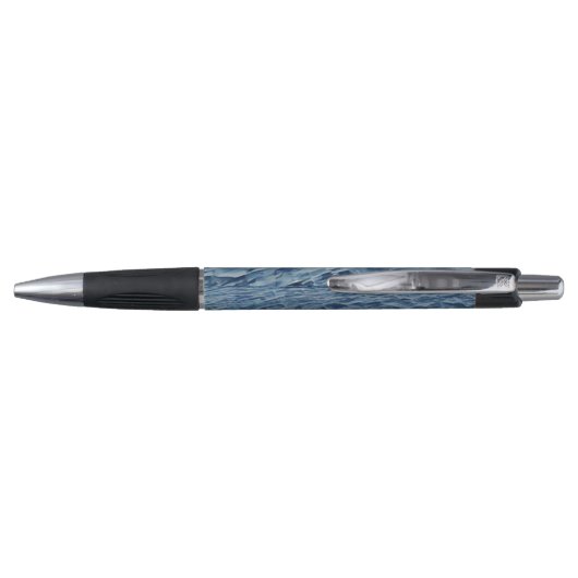 Pen Blue Calm Sea Waves, Edit Design Option Kugelschreiber (Rückseite)