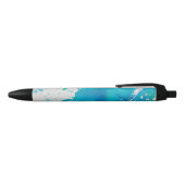Pen Blue White Ocean Art Design Kugelschreiber (Oberseite)