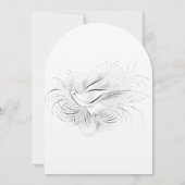 Pen Blühe Vintage Liebesvogel Hochzeit Einladung (Rückseite)