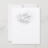 Pen Blühe Vintage Liebesvogel Hochzeit Einladung (Rückseite)