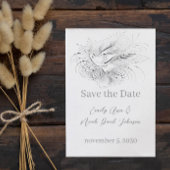 Pen Blühe Vintage Liebesvogel Hochzeit Einladung