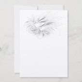 Pen Blühe Vintagen Liebesvogel Hochzeit Einladung (Rückseite)