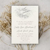 Pen Blühe Vintagen Liebesvogel Hochzeit Einladung