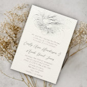 Pen Blühe Vintagen Liebesvogel Hochzeit Einladung