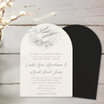 Pen Blühe Vintager Liebesvogel Hochzeit Einladung