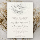 Pen Blühe Vintager Liebesvogel Hochzeit Einladung