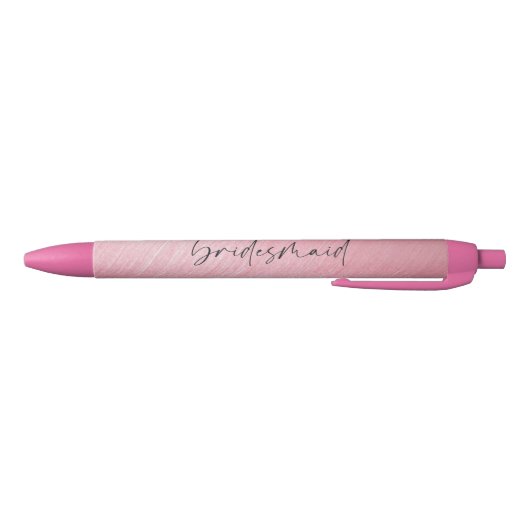 Pen - Chic Script Bridesmaid Pink Rose Kugelschreiber (Unterseite)
