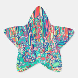 Pen doodle Stern-Aufkleber