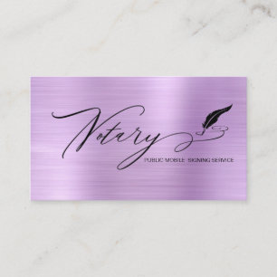 *~* Pen Feather NOTARY Briefmarke FOTO Signieren A Visitenkarte