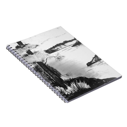 Pen & Ink LandschaftsNotebook Notizblock (Rechte Seite)