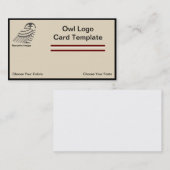 Pen Ink Owl Logo Visitenkarte (Vorne/Hinten)