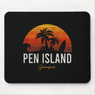 Pen Island Beach Georgia Ga Palms Vacacation Surf  Mousepad