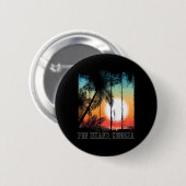 Pen Island Georgia Beach Palms Vacation Surf Sundo Button (Vorne & Hinten)