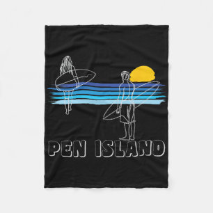 Pen Island Surfen Strand Surf-Typ Mädchen Fleecedecke