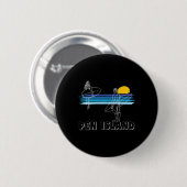 Pen Island Surfen Strand Surfer Typ Mädchen Button (Vorne & Hinten)