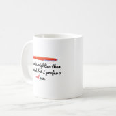 Pen ist mächtiger als Schwert Funny English Teache Kaffeetasse (Vorderseite Links)