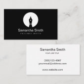 Pen Logo Freelance Writer and Calligraphy Writer Visitenkarte (Vorne/Hinten)