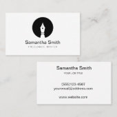 Pen Logo Freelance Writer and Calligraphy Writer Visitenkarte (Vorne/Hinten)