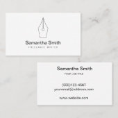 Pen Logo Freelance Writer and Calligraphy Writer Visitenkarte (Vorne/Hinten)