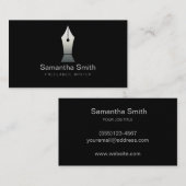 Pen Logo Freelance Writer and Calligraphy Writer Visitenkarte (Vorne/Hinten)